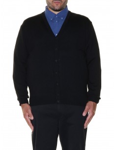 Maxfort Cardigan scollo a V lana merinos 5425 per taglie forti uomo