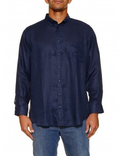 Maxfort Camicia di lino manica lunga TOMMY per taglie forti uomo