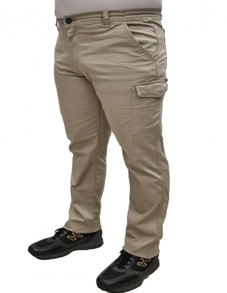 Profilo Moda Pantalone cargo stretch ENERGY per taglie forti uomo
