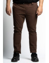 Pantalone chinos in cotone stretch con microfantasia P26052