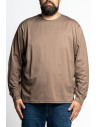 T-shirt girocollo maniche lunghe in cotone Makò con patch logo P26070