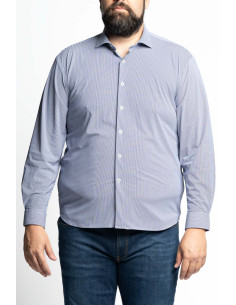 Camicia fantasia stretch no stiro a manica lunga P26026