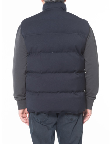 Gilet imbottito con doppia chiusura full zip e patta antivento P24007