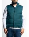 Gilet imbottito con doppia chiusura full zip e patta antivento P24007