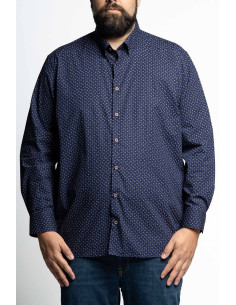 Camicia in puro cotone con microfantasia P26020
