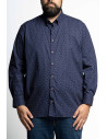 Camicia in puro cotone con microfantasia P26020
