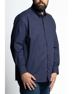 Camicia in puro cotone con microfantasia P26020 2