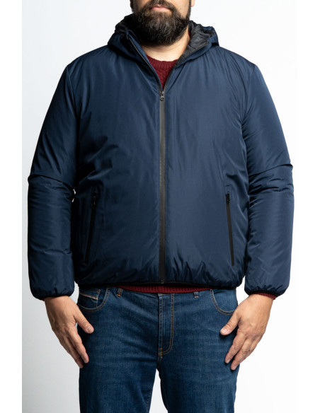 Giacca antivento impermeabile con cappuccio e zip M26W127