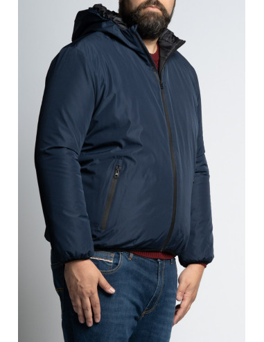 Giacca antivento impermeabile con cappuccio e zip M26W127