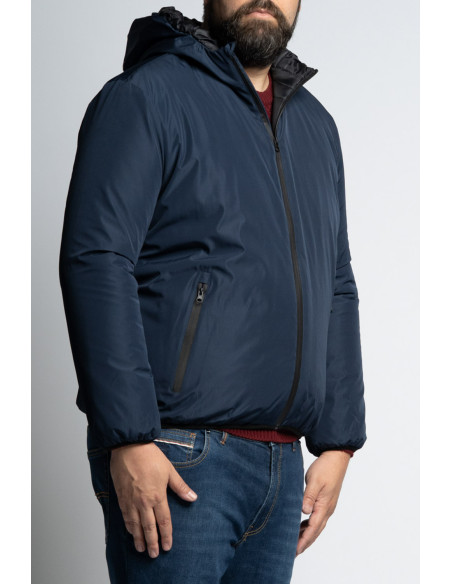 Giacca antivento impermeabile con cappuccio e zip M26W127
