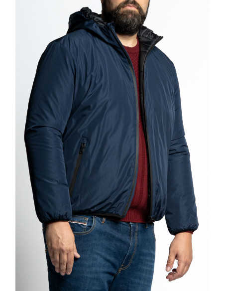 Giacca antivento impermeabile con cappuccio e zip M26W127