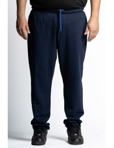 Pantalone sportivo in felpa 100% cotone con coulisse a contrasto e stampa sul retro M26W103