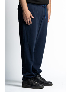Pantalone sportivo in felpa 100% cotone con coulisse a contrasto e stampa sul retro M26W103 2