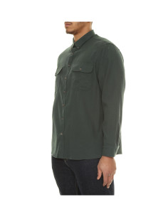 Camicia flanella in cotone con tasche e inserti contrasto M26W124 2
